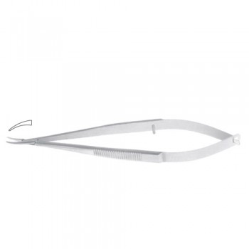 Castroviejo Micro Needle Holder Curved - Delicate Stainless Steel, 14 cm - 5 1/2"